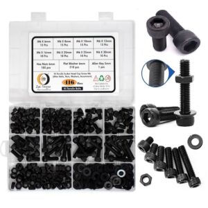416 Pcs M6 Dia 12.9 Grade Hi Tensile Socket Head Allen Bolts With Matching Accessories Assortment Pack