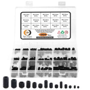 460 Pcs Hi-Tensile Socket Set/Grub Screw 15 Sizes Assortment Pack