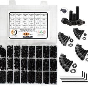 544 Pcs M3 M4 M5 M6 Dia 12.9 Grade Hi Tensile Socket Head Allen Bolts With Matching Accessories Assortment Pack
