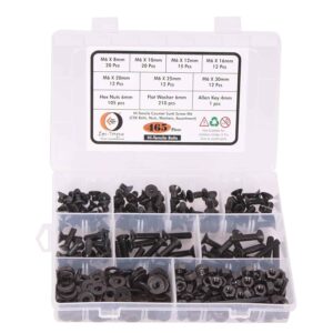 465 Pcs Hi Tensile M5 Dia Socket CSK Flat Head Bolts With Matching Accessories Assortment Pack